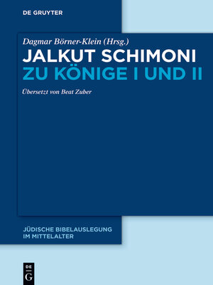 cover image of Jalkut Schimoni zu Könige I und II